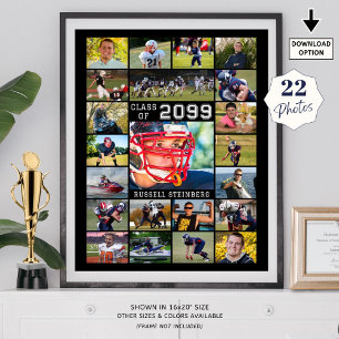 Póster Graduación 22 Colores de Personalizado de clase fo