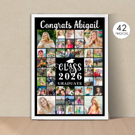 Póster Graduación 42 Clase de guión de Collage de fotos A