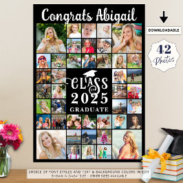 Póster Graduación 42 Clase de guión de Collage de fotos A