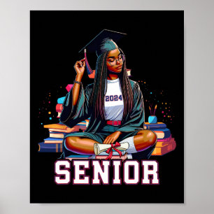 Póster Graduación Bo de una mujer africana de raza negra