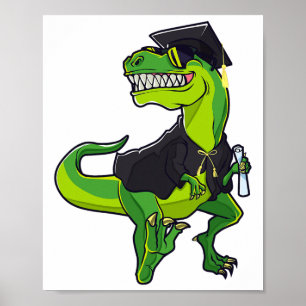 Póster Graduación Cl De 2025 Graduado De Dinosaurio T-rex
