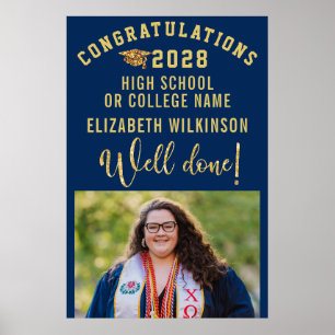 Póster Graduación con Foto Personalizada en Letra Negrita