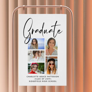 Póster Graduación con varias fotos elegante