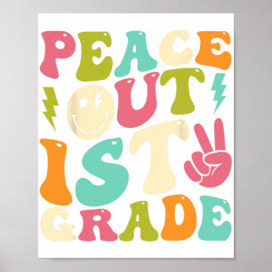 Póster Graduación de 1º Grado Groovy El Último Día De La 
