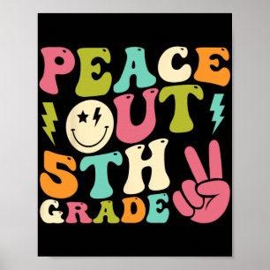 Póster Graduación de 5º Grado Groovy El Último Día De La