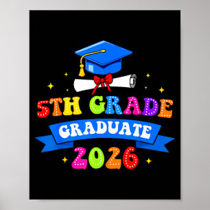 Póster graduación de 5to grado 2026 clase de graduados 20