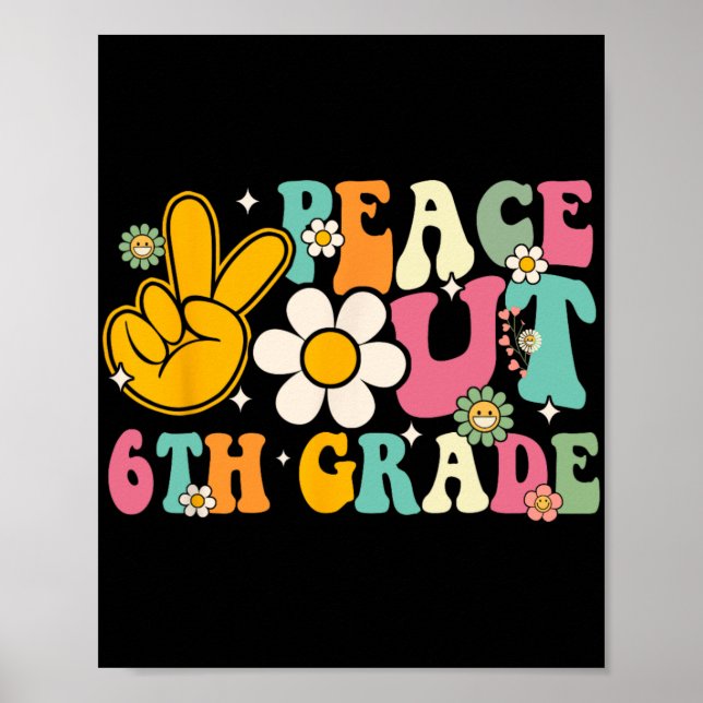 Póster Graduación De 6º Grado El Último Día De La Escuela (Frente)