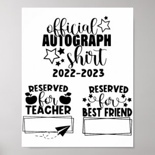 Póster Graduación De Autografías Del Día De La Escuela 20