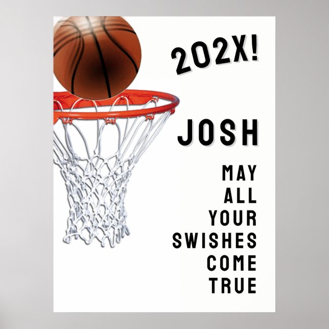 Póster Graduación de Baloncesto (Frente)