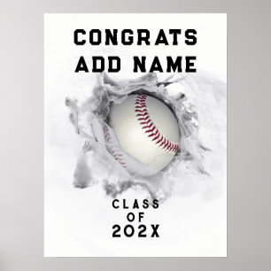 Póster Graduación de béisbol