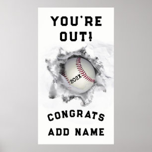 Póster Graduación de béisbol