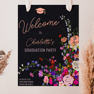 Póster Graduación de bienvenida de escritura de escritura