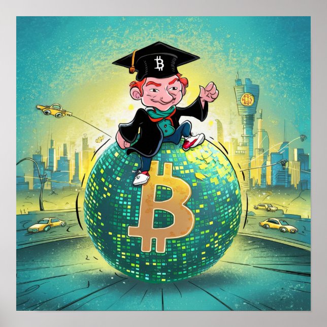 Póster Graduación de Bitcoin (Frente)