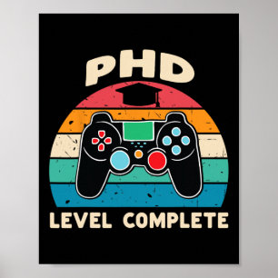Póster Graduación De Doctorado Completa De Nivel Phd Para