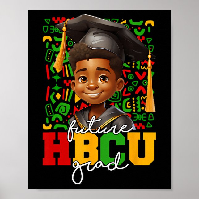 Póster Graduación de estudios universitarios Afro Black B (Frente)