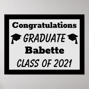 Póster Graduación de felicitaciones a Black Silver