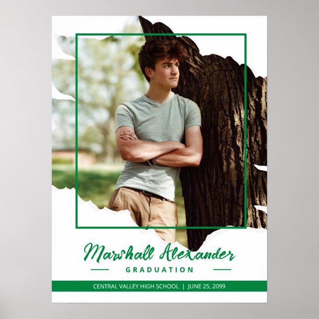 Póster Graduación de fotografía rota por edugie verde (Frente)