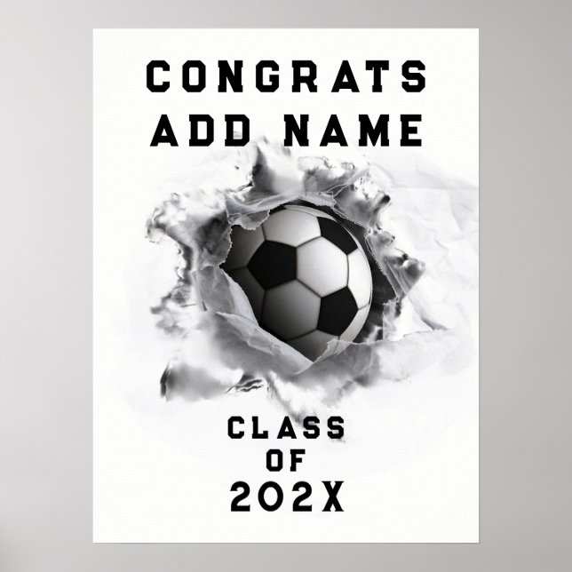 Póster Graduación de fútbol (Frente)