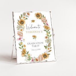 Póster Graduación de girasol