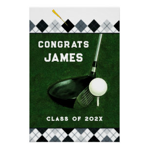 Póster Graduación de Golf Personalizada