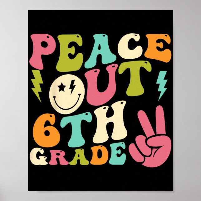 Póster Graduación de Grado Groovy El Último Día De La Esc (Frente)