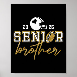 Póster Graduación de hermano mayor fútbol Cl de 2026 Fami