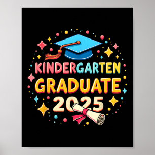 Póster Graduación de jardines de infancia 2025 Niños grad