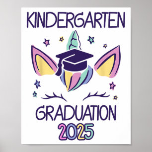 Póster Graduación de jardines de infancia 2025 Unicorn Ki