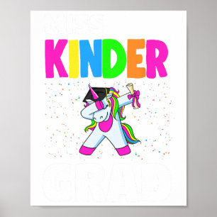 Póster Graduación de jardines de infancia Unicornio