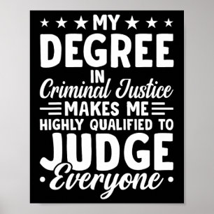 Póster Graduación De Justicia Mi Grado En Justicia Penal