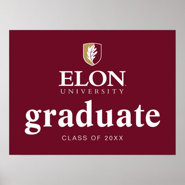 Póster Graduación de la Universidad de Elon (Frente)
