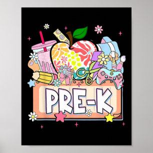 Póster Graduación de Preescolar Preppy Kids Pre-k 2025