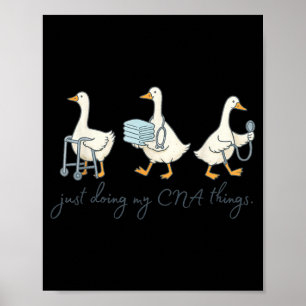 Póster Graduación de Silly Goose CNA Lindo Enfermería Cer