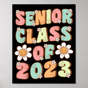 Póster Graduación de último año Lindo Groovy Clase alta d