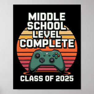 Póster Graduación Divertida de Jugadores Cl De 2025 Estil