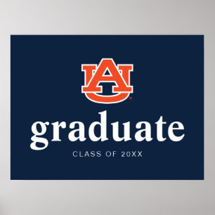 Póster Graduación en la Universidad Auburn - Tigres Aubur