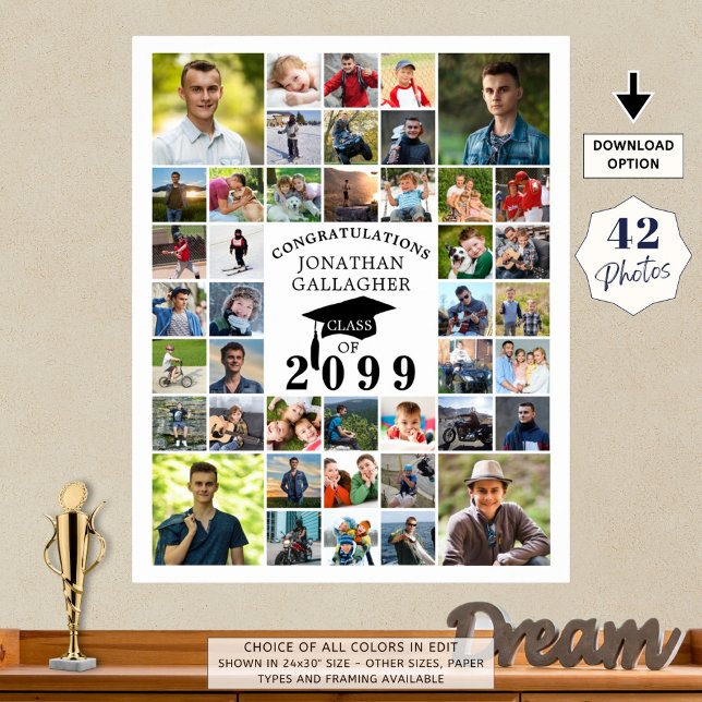 Póster Graduación Felicitaciones 42 Collage de fotos Blan (Subido por el creador)