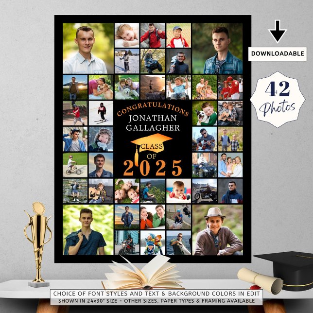 Póster Graduación Felicitaciones 42 Collage de fotos Nara (Subido por el creador)