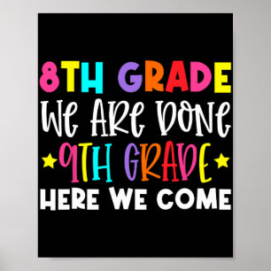 Póster Graduación Grado 9 Grado Aquí Venimos