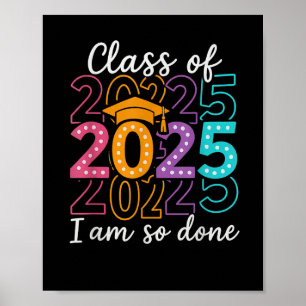 Póster Graduación Graduada Gratuita Del Diseño De 2025 -