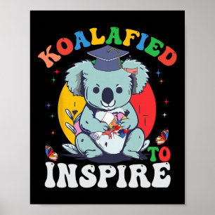 Póster Graduación Graduada Gratuita Para Inspirar Autismo
