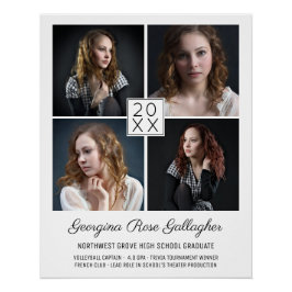 Póster Graduación Mantener el Collage de fotos moderno cl