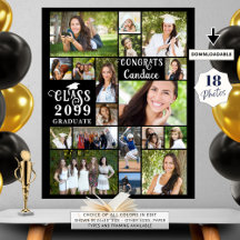 Graduación moderna de 18 años clase de Collage de