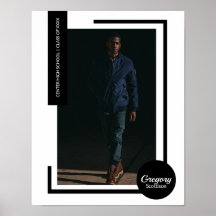 Graduación moderna de foto negra