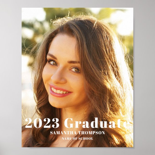 Póster Graduación moderna de fotografía (Frente)
