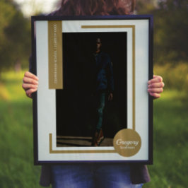 Póster Graduación moderna de fotografía de oro