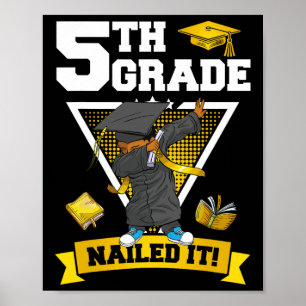Póster Graduación Niño De 5º Grado Lo Encerró Cl De 2024