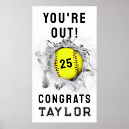Póster Graduación nocturna secundaria Softball