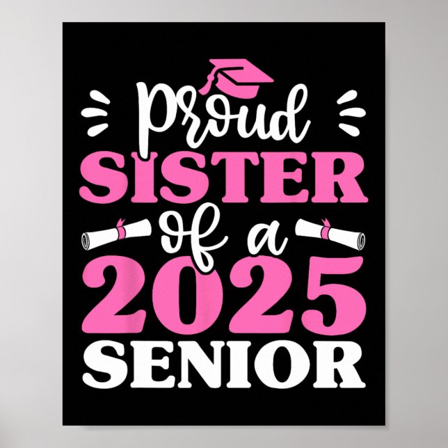Póster Graduación Orgullosa Hermana De Un Cl De Camisas S (Frente)