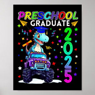 Póster Graduación preescolar 2025 Graduado preescolar T-r